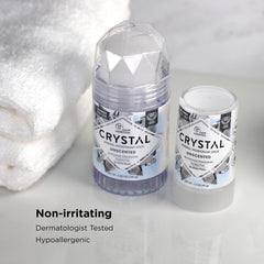 Crystal Essence Mineral Deodorant Stick - Unscented Body Deodorant With 24-Hour Odor Protection, Non-Staining & Non-Sticky, Aluminum Chloride & Paraben Free, 4.25 oz, (3 Pack) (Packaging May Vary)