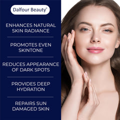 Dalfour Beauty Whitening Cream- 50g (1.5oz)| Help Brighten complexion & soften skin | Formulated with Glycolic Acid & natural extracts to achieve the Coveted glass skin appearance| Skincare Regimen