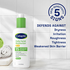 Cetaphil Daily Facial Moisturizer with SPF 15, Fragrance Free (Pack of 2) - 4oz