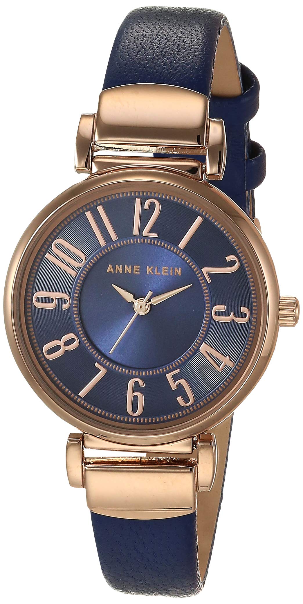 Anne Klein Women's Easy-to-Read Leather Strap Watch, AK/2156