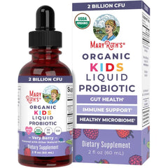 MARYRUTH'S Organic Kids Liquid Probiotic, Very Berry Flavor, 2 Fl Oz | USDA Organic, Kids Liquid Probiotic