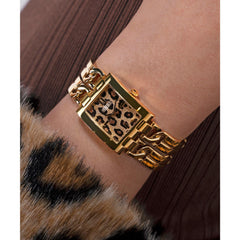 Guess MOD ID GW0807L2 Women's Watch Stainless Steel Gold, Gold-animal