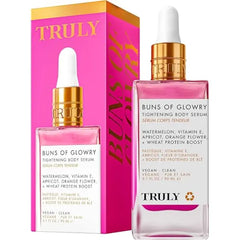 Truly Beauty Buns Of Glowry Tightening Body Serum Firming Cellulite Serum Vitamin E & Wheat Protein to Plump Body Skin Tightening Cellulite Serum for Thighs & Buns Watermelon Scent 3.1 Fl Oz