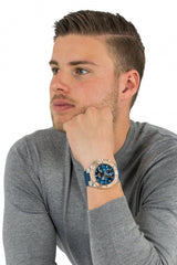 Invicta Men's Aviator Stainless Steel Quartz Watch - Steel blue