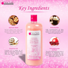 New York Fair & Lovely Brightening Body Wash - Moisturizing Body Wash - Exfoliating Shower Gel - Hydrating Body Wash for Women - Shea Butter Body Wash