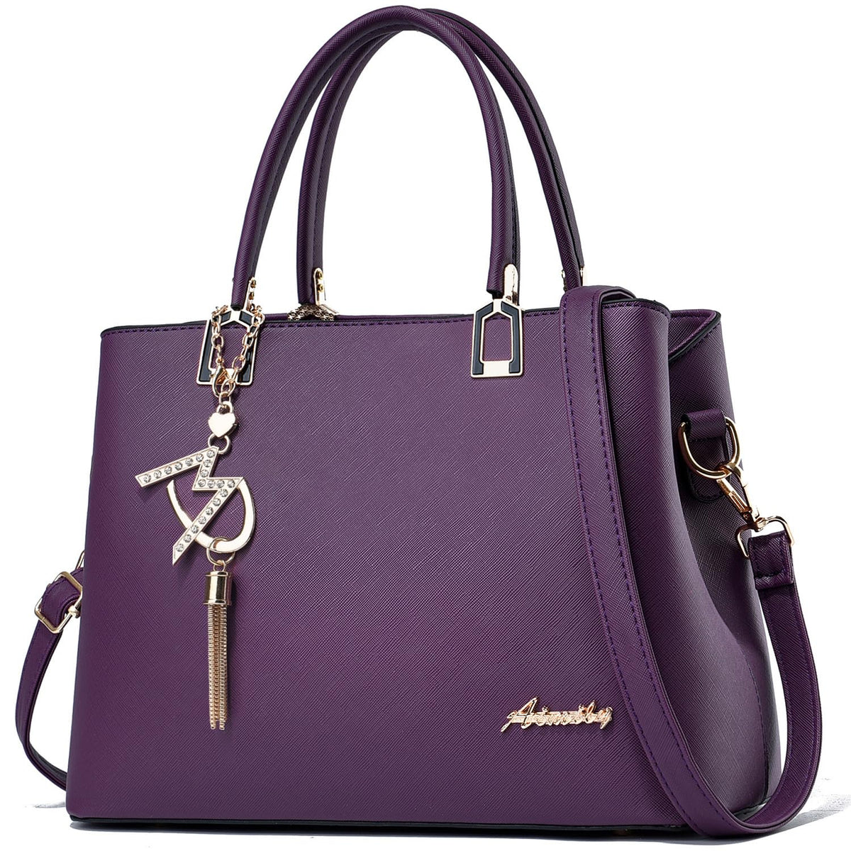 Womens Purses and Handbags Shoulder Bags Ladies Designer Top Handle Satchel Tote Bag - Violet