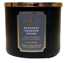Bath & Body Works White Barn 3-Wick Candle in Mahogany Teakwood High Intensity