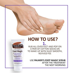 Palmer's Cocoa Butter Formula Foot Magic Moisturizing Cream with Vitamin E -Softens & Soothes Feet-Deeply Moisturizes Rough & Dry Skin-Improves Textures,Irritation,Scars & Marks-Apply Daily-60gm