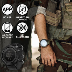 NORTH EDGE APACHE-46 Digital Sports Watches for Men Military Watches with Compass Temperature Steps Tracker Sport Tactical Survival Watches