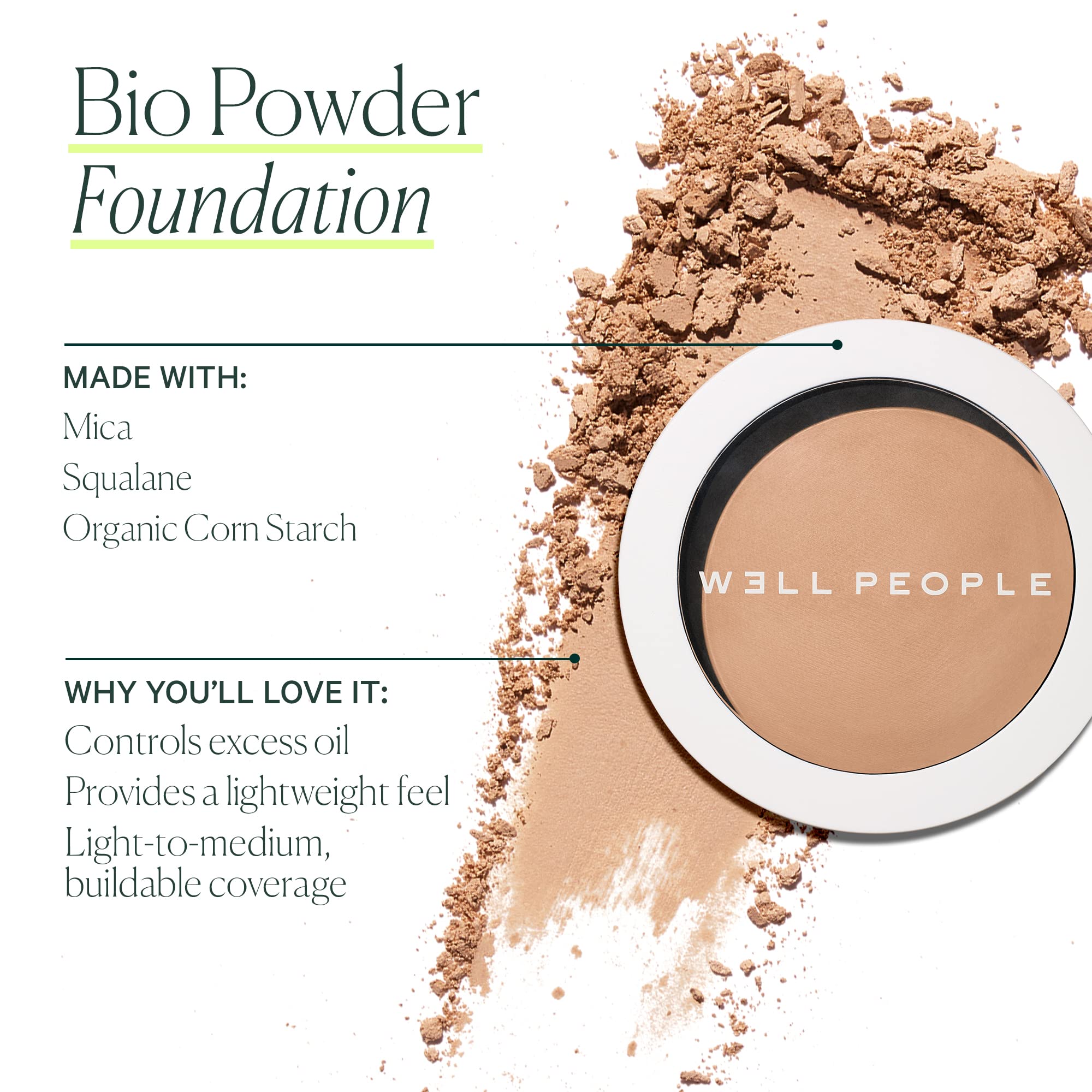 W3LL PEOPLE Foundation Pressed Powder Bio Base 3, 7.5 GR