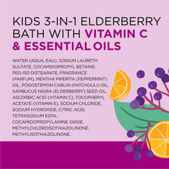 Dr Teal's Kids 3 in 1 Bubble Bath, Body Wash & Shampoo Elderberry & Vitamin C 591ml (Pack of 2)