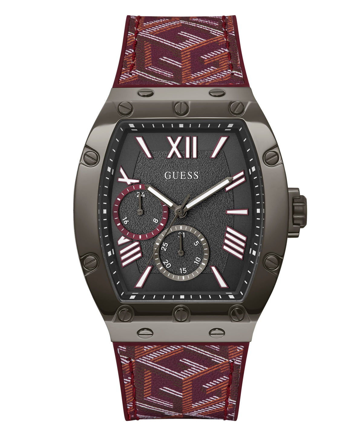 G-Cube Red Leather Multifunction Watch