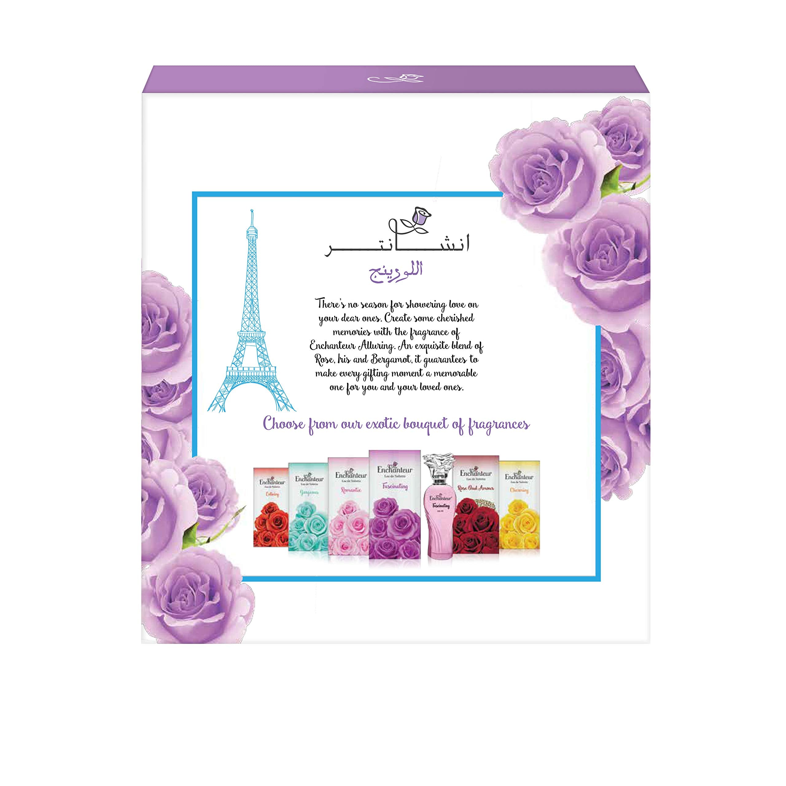 Enchanteur EDT & Perfumed Deodorant Giftpack- Alluring, Gift Of Love, 175 ml