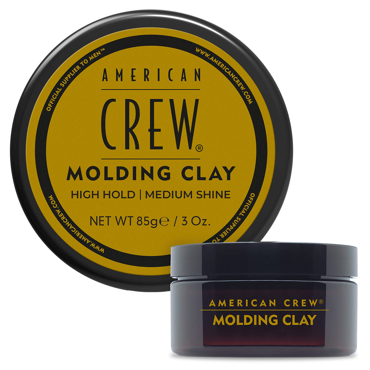 American Crew Molding Clay for Men | Natural Hold & Texture, Medium Shine | Ideal for Short Hair & Sports - 85g