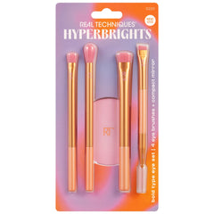 REAL TECHNIQUES RT Hyper Brights Bold Type Eye Set For Eyeshadow and Eyelining - Bold Pink
