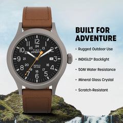 Timex Expedition Scout Nylon Strap Gents Watch - Brown DriTan/Gray/Black