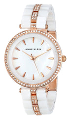 Anne Klein Round Analog Watch for Women, 35 mm Size, White/Two Tone