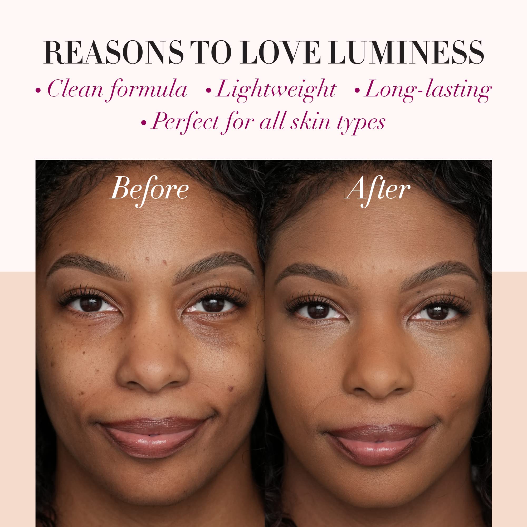 LUMINESS Silk Airbrush Spray Foundation - Full Coverage Foundation - Formula Hydrates & Moisturizes with Hyaluronic Acid, Aloe Vera & Hydrolyzed Silk (Shade - Deep Dark)