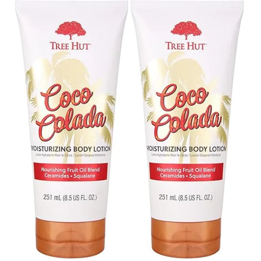 Tree Hut Coco Colada Moisturizing Body Lotion, Ceramide and Squalene Formula Helps Protect Skin, Long lasting Hydration Leaves Skin Feeling Soft & Moisturized, 8.5 fl oz. (Pack of 2)