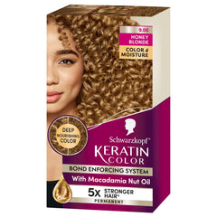 Schwarzkopf Keratin Color Permanent Hair Color Cream 9.00 Honey Blonde, 1 Application - Professionally Inspired Hair Color Enriched with Keratin and Macadamia Nut Oil - Hair Color with Pre-Serum, All in One