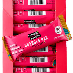 Freakin healthy very berry granola bar 50g, Energy Booster Snack, Plant Based Ingredients - Pack of 10