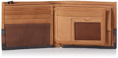 TITAN Men's Bifold Leather Wallet, Tan