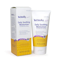 TriDerma Daily Soothing Non-Greasy Face and Body Moisturizer, Sensitive Skin Lotion, Kids to Adults - 6 oz