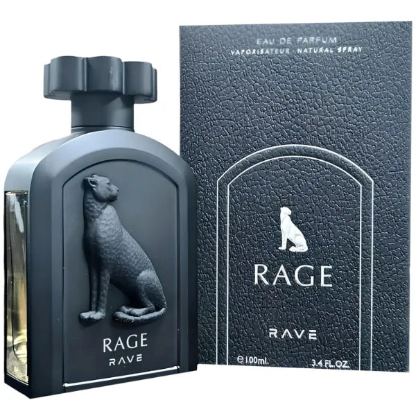 Lattafa Rave Rage Eau de Parfum Spray Long-Lasting Fragrance for Unisex - 3.4 Ounce / 100 ml