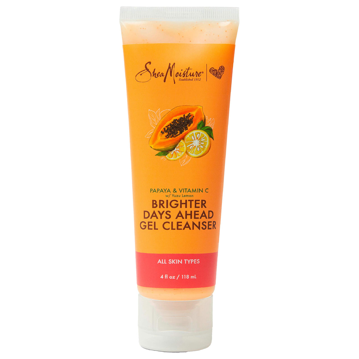 SHEA MOISTURE Gel Cleanser For Dull, Uneven Skin Tone Papaya and Vitamin C Face Cleanser For Uneven Skin Tone 4 oz