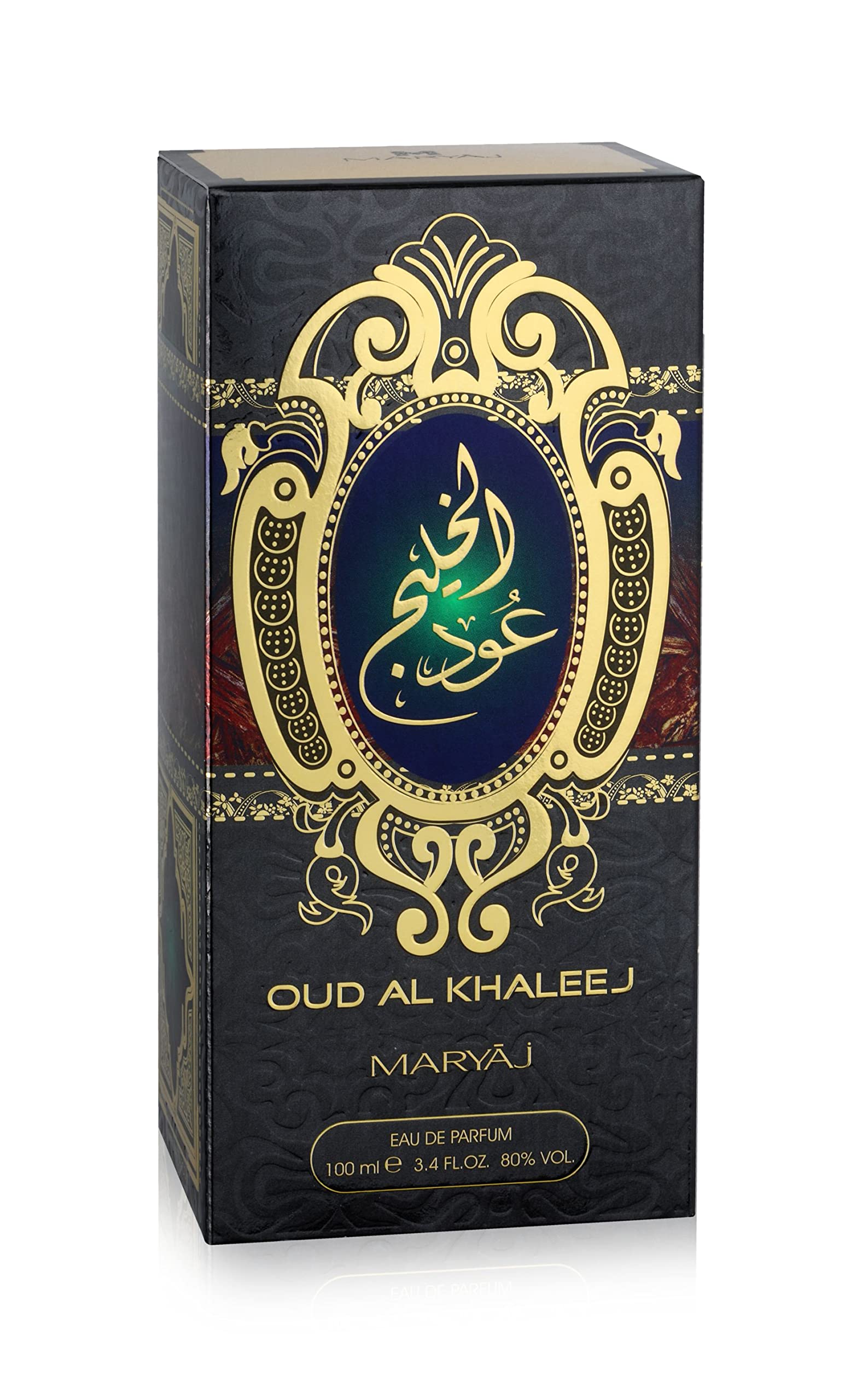 Maryaj OUD AL KHALEEJ Eau De Parfum with DHAN AL OUD YA ROUHI Perfume Oil Attar 2 Pieces Perfume Gift Set for Unisex