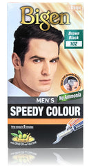Bigen Men's Speedy Hair Colour with Applicator Comb, 102 Brown Black