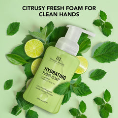 Botanic Hearth Advanced Care Hydrating Foaming Hand Soap with Castor Oil, Lemon Peel Extract & Peppermint | Gentle & Hydrating for Dry Hands | Liquid Handwash | 8.4 fl oz