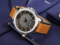 Curren Casual Watch For Men Analog Leather - 8293
