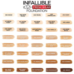 L'Oreal Paris Makeup Infallible Up to 24 Hour Fresh Wear Foundation, All-day Staying Power meets Lightweight, Breathable Coverage