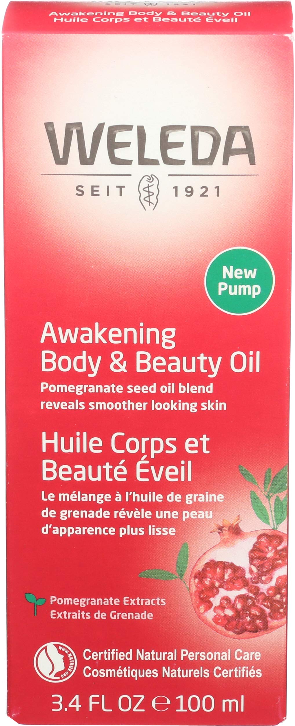 Weleda Pomegranate Renewing Body Oil, 3.4 fl oz