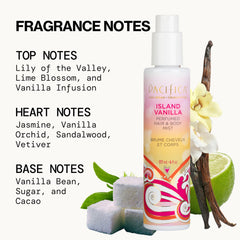 Pacifica Beauty, Island Vanilla Hair Perfume & Body Mist, Best Warm Vanilla Scent, Natural + Essential Oils, Alcohol Free, 100% Vegan and Cruelty Free, Clean Fragrance