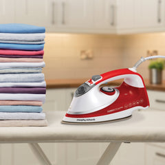 Morphy Richards turbo Steam pro Iron, White/Red, 303124