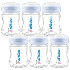 Maymom Wide-mouth Milk Storage Collection Bottle with SureSeal Sealing Disk; Can Replace Spectra S1 S2 Bottles, 6 pc (4.7Oz/140mL, 6pc)