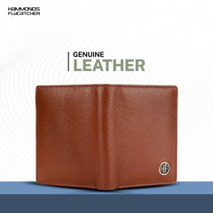 HAMMONDS FLYCATCHER Genuine Leather Wallet for Men - RFID Protected Leather Purse for Men, Money Purse for Men, Bi-Fold Wallet - 3 Card Slots, 2 ID Slots, Coin Pocket, Hidden Pockets - Tan