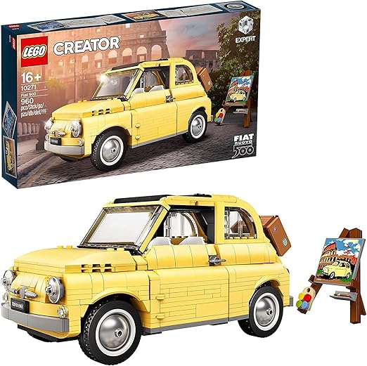 LEGO Creator Expert Fiat 500 10271 Toy Car Building Set for Adults and Fans of Model Kits Sets Idea, New 2020 (960 Pieces)