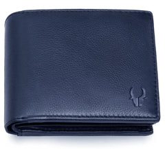 WildHorn® RFID Protected Genuine Leather Wallet for Men's - Blue-WH2083