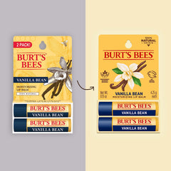Burt's Bees 100% Natural Moisturizing Lip Balm, Vanilla Bean - 2 Tubes