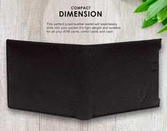 WildHorn Men WH1253 Travel Accessory- Bi-Fold Wallet - Black
