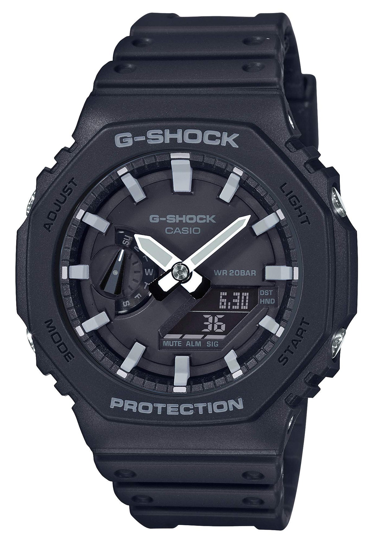 G-Shock Casio Unisex-Adult Quartz Watch, Analog-Digital Display and Plastic Strap GA-2100-1AER