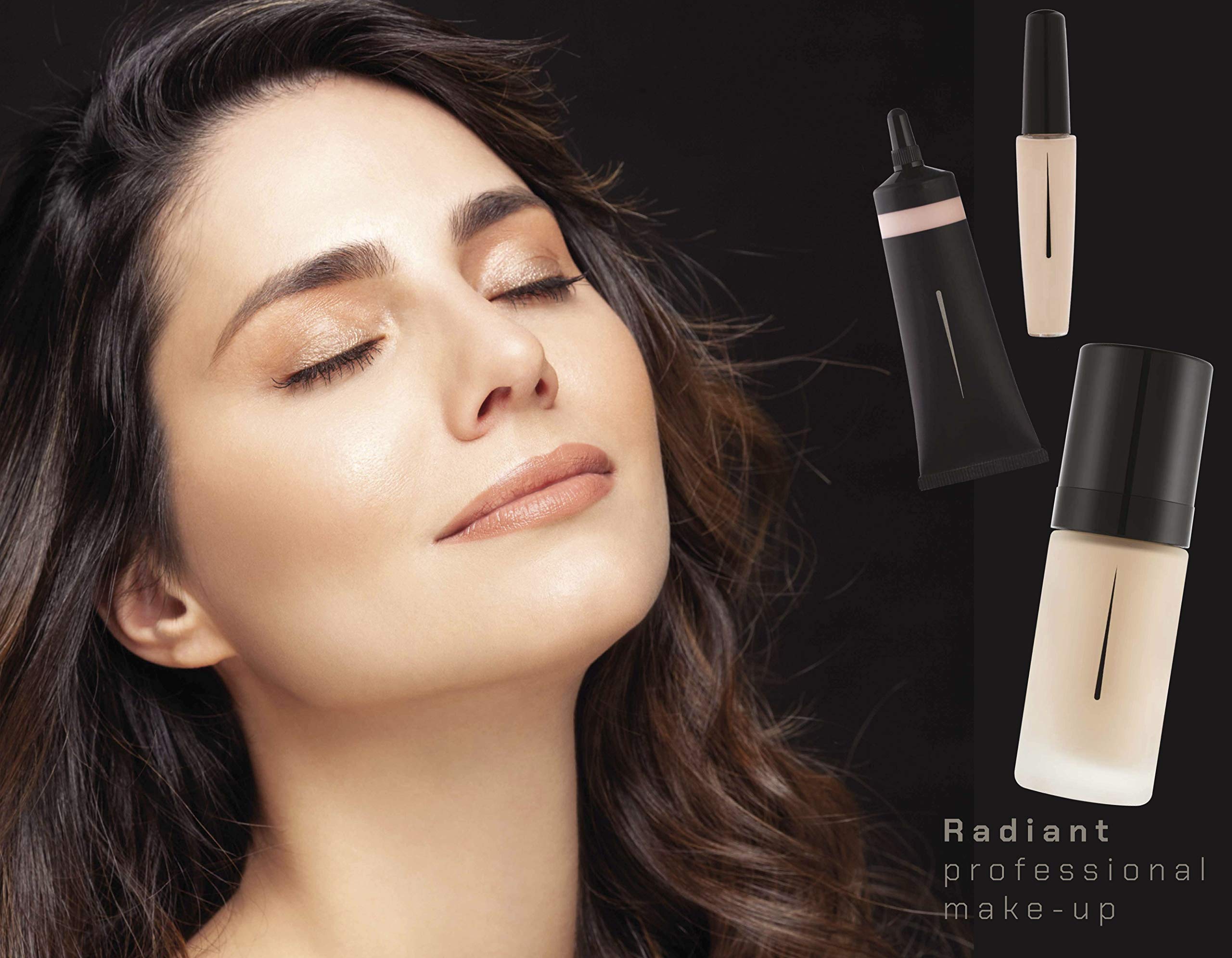 Radiant Professional Wonderlight Serum Liquid Foundation for Makeup Kit - Alternative to Bronzer Powder - Color Corrector & Under Eye Concealer - Matte Eyeshadow Base - 1.01 oz - Cream Beige (02)