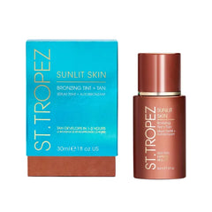 St.Tropez Sunlit Skin Bronzing Tint and Liquid Bronzer For Face & Skin, Creates A Sun-Kissed Glow with Hyaluronic acid, 1 FL OZ
