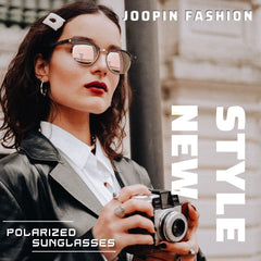 Joopin Polarized Semi Rimless Sunglasses Men Women, Classic Half Frame Sun Glasses UV Protection