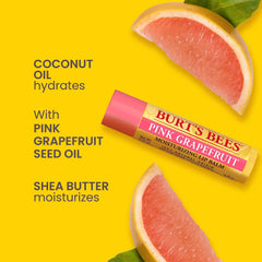 Burt's Bees Pink Grapefruit Moisturizing Lip Balm Twin Pack for Unisex - 2 x 0.15 oz