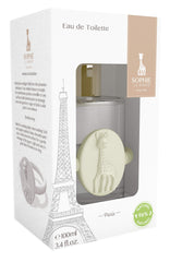 Sophie the Giraffe Fragrances - Vegan Children's Sophie the Giraffe Eau de Toilette 100ml + Free Teething Ring - Ideal for Children, Moms and Pregnant Women - 96% Natural