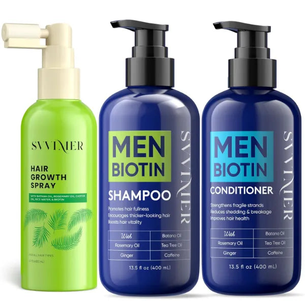 Svvimer Hair Growth Spray Shampoo and conditioner